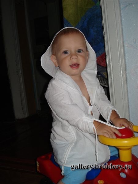 Детский пляжный халат. Шитье