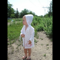 Детский пляжный халат. Шитье