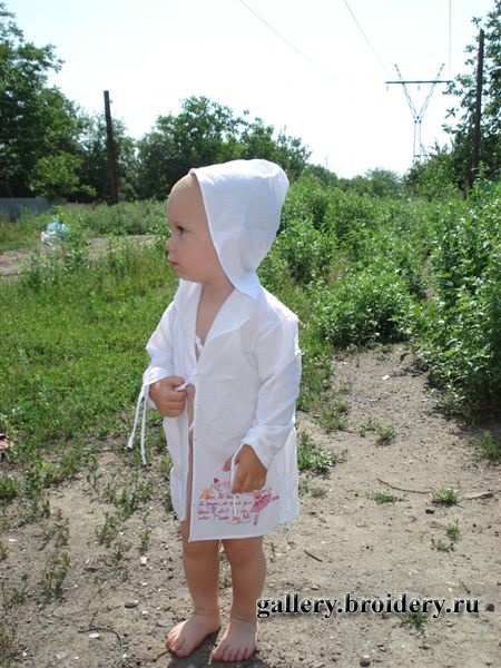 Детский пляжный халат. Шитье