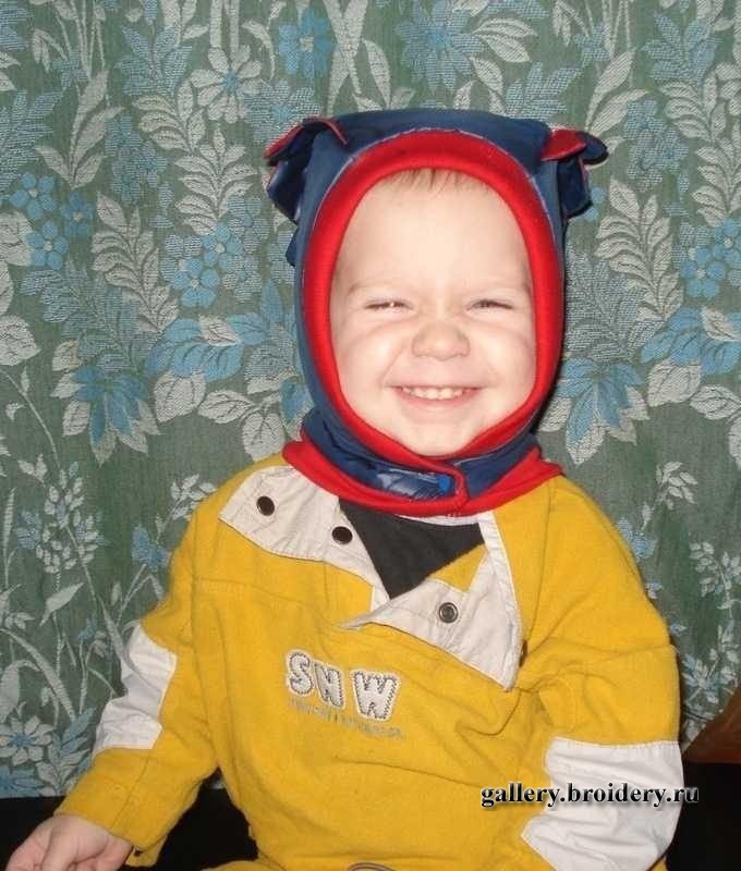 Утепленная шапка-шлем на утеплителе. Шитье