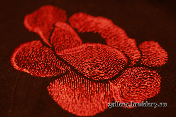 Машинная вышивка. Роза. Проект Сумка. Тест на Janome 200E