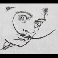 Машинная вышивка. Сальвадор Дали