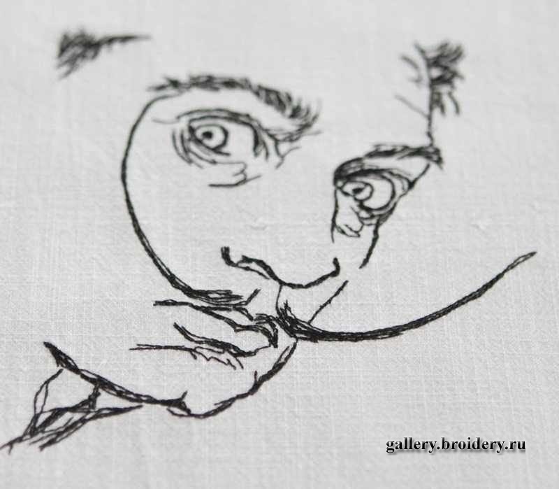 Машинная вышивка. Сальвадор Дали