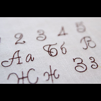 Машинная вышивка. Алфавит.