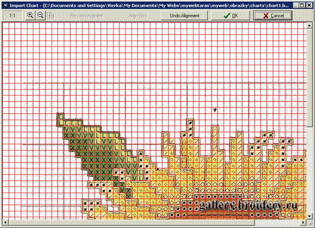 Embird. Создание дизайна крестом 6