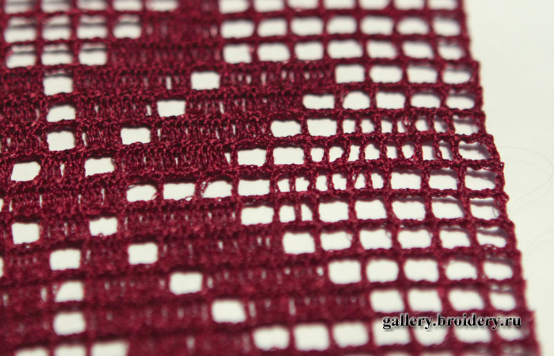 Кружево. Филейная вышивка. Деталь 2