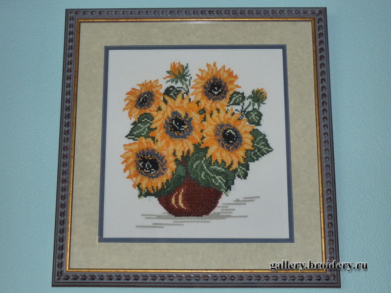 Подсолнухи в другом багете.