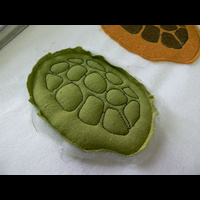 Машинная вышивка. Черепашка