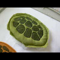 Машинная вышивка. Черепашка