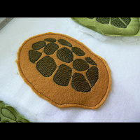 Машинная вышивка. Черепашка