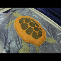 Машинная вышивка. Черепашка