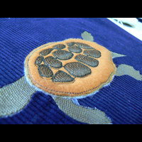 Машинная вышивка. Черепашка