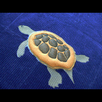 Машинная вышивка. Черепашка