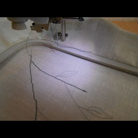 Машинная вышивка. Веточка