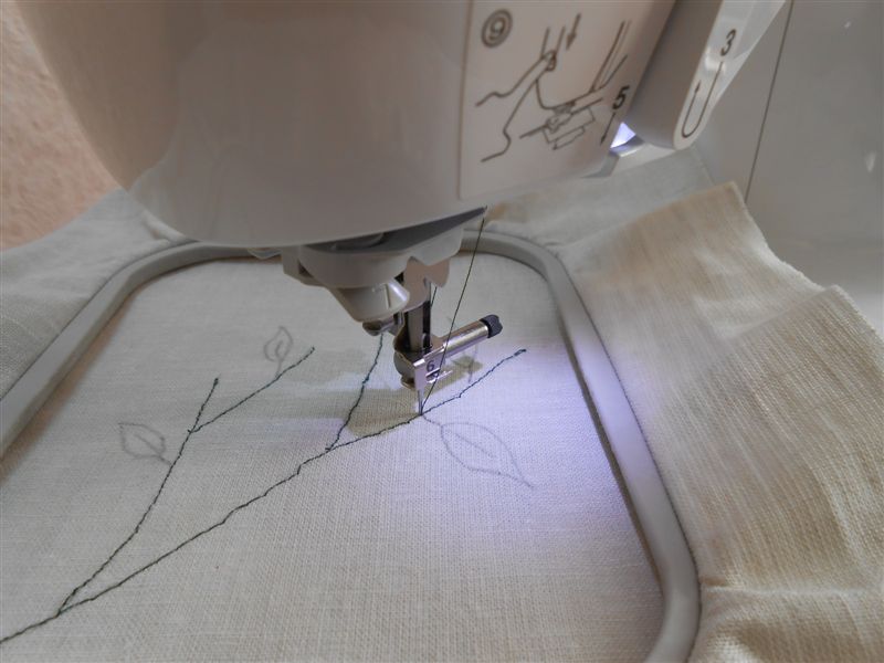 Процесс вышивания