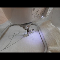 Процесс вышивания