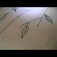 Листочек. Вышивка.