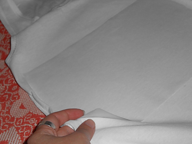 Детское белье. Приклеивание стабилизатора