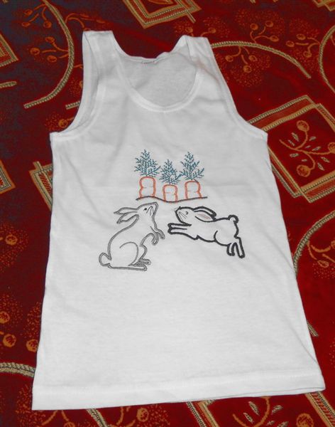 Кролики. Машинная Вышивка.