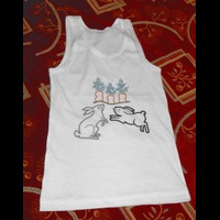 Кролики. Машинная Вышивка.