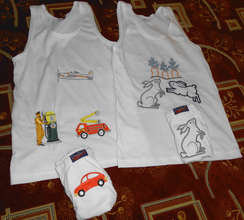 Нижнее белье. Машинная вышивка