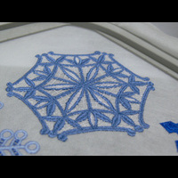 Машинная вышивка, Снежинка