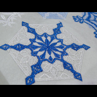 Машинная вышивка, Снежинка