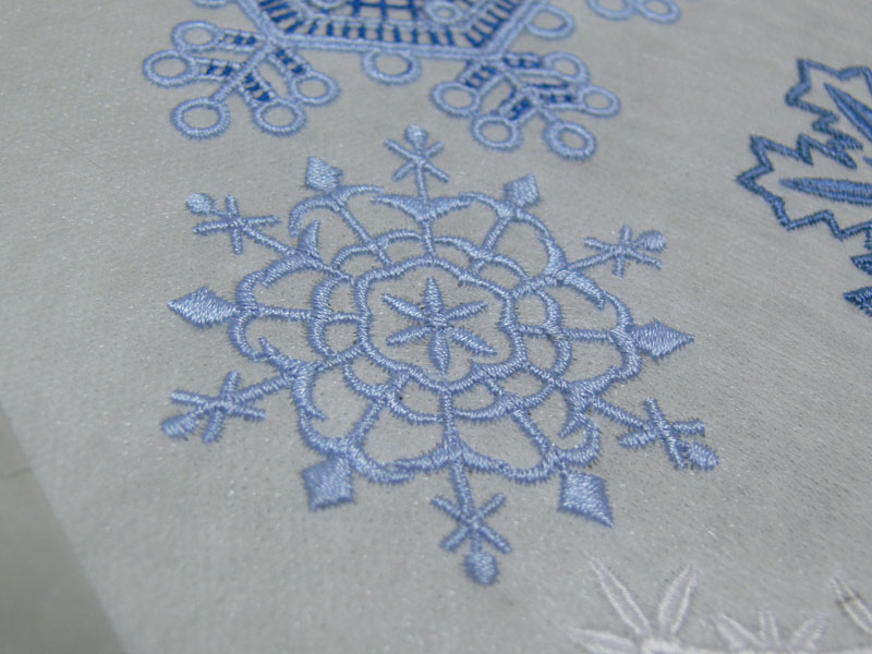 Машинная вышивка, Снежинка