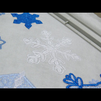 Машинная вышивка, Снежинка