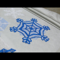 Машинная вышивка, Снежинка