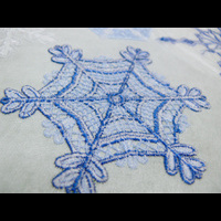 Машинная вышивка, Снежинка