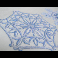 Машинная вышивка, Снежинка