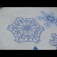 Машинная вышивка, Снежинка