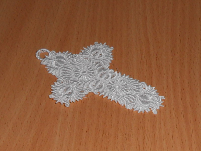 Машинная вышивка. Крест