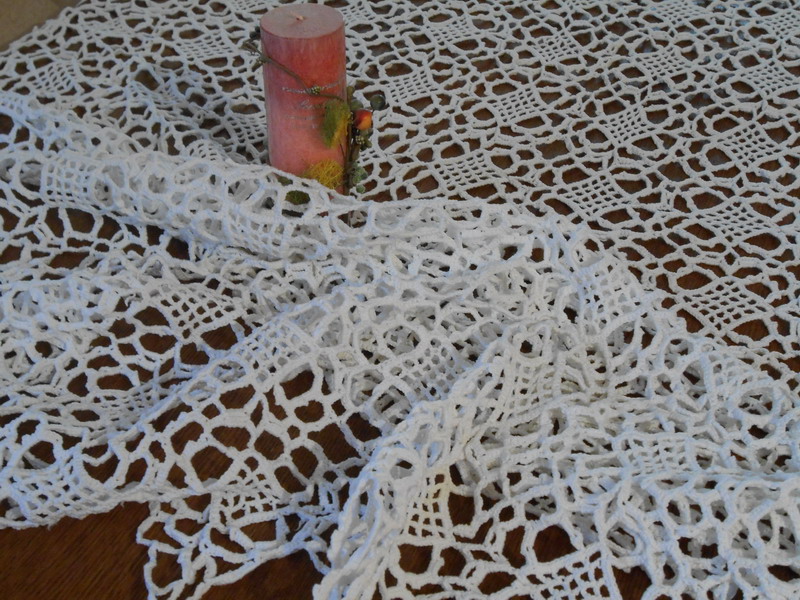 Скатерть, крючком