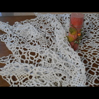 Скатерть кружевная. Связано крючком