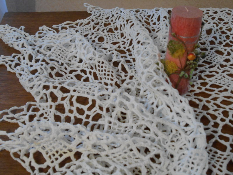 Скатерть кружевная, крючком