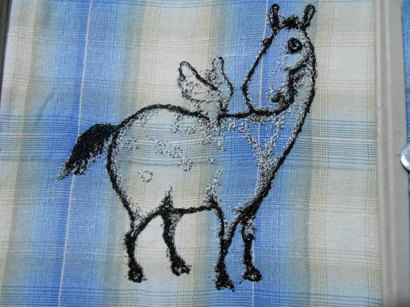 Вышитый дизайн лошадки