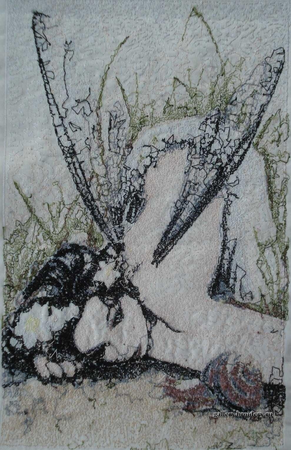 Sfumato. Программа Embird. Машинная вышивка. Дизайн Эльфа. 