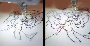 Машинная вышивка на Janome 200 E. Регулировка натяжения верхней нити.