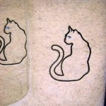 Вышивка на валенках_кошка
