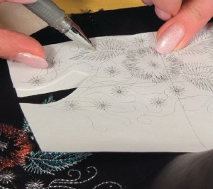 Распечатка дизайна машинной вышивки 1:1