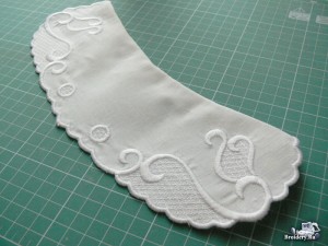 Украшаем воротник рубашки машинной вышивкой 