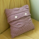 Переделка свитера. Шьем декоративную подушку