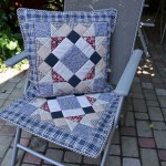 Лоскутное шитье: Подушка и накидка на стул