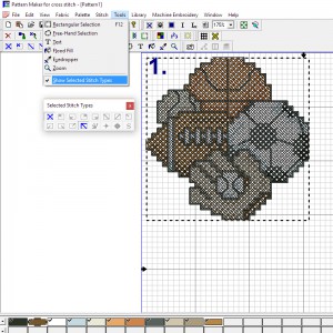 Pattern Maker: Удаление группы стежков одного типа