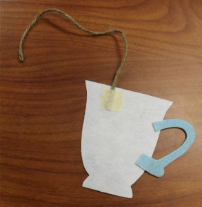 Шьем в пяльцах: Закладка "Время пить чай"