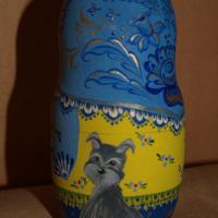 Матрёшка с собачкой.