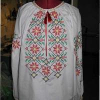 Батистовая рубаха, без стабилизаторов, крестик 