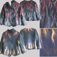 жакетик, нанофелт, "шифон" (не марлевка) хлопок 100%, шерсть 100%